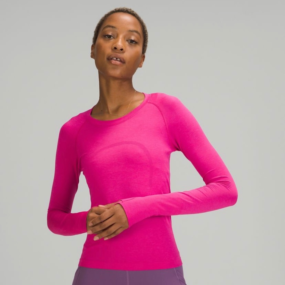 Swiftly Tech Long Sleeve Shirt 2.0 Race Length SONIC PINK